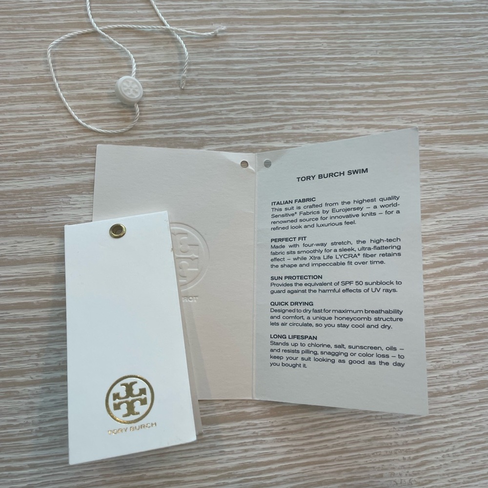 Tory Burch Blue and White Toile One-Piece Swimsuit - Picture 7 of 8